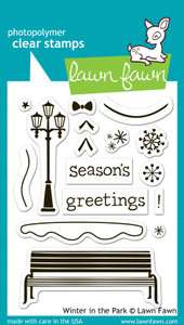 Lawn Fawn Winter In The Park 3X4 Clear Stamp Set