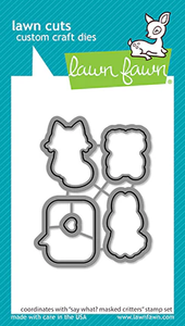 Lawn Fawn Say What? Masked Critters - Lawn Cuts Custom Craft Dies