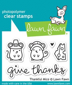 Lawn Fawn Thankful Mice 2X3 Clear Stamp Set Lawn Fawn Thankful Mice 2X3 Clear Stamp Set
