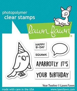 Lawn Fawn year twelve 2x3 clear stamp set