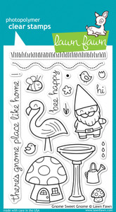 Lawn Fawn Gnome Sweet Gnome 4X6 Clear Stamp Set Lawn Fawn Gnome Sweet Gnome 4X6 Clear Stamp Set