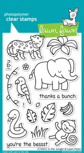 Lawn Fawn Critters In The Jungle 4X6 Clear Stamp Set Lawn Fawn Critters In The Jungle 4X6 Clear Stamp Set