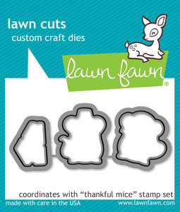 Lawn Fawn Thankful Mice - Lawn Cuts Custom Craft Dies