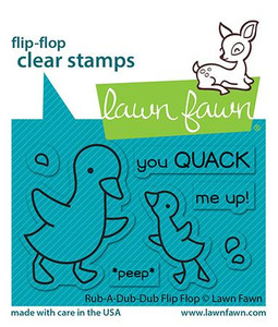 Lawn Fawn rub-a-dub-dub flip-flop 2x3 clear stamp set