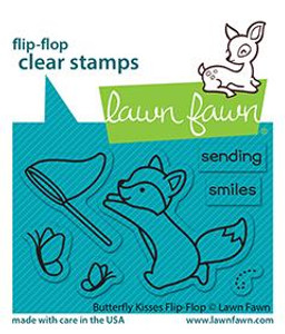 Lawn Fawn Butterfly Kisses Flip-Flop 2X3 Clear Stamp Set