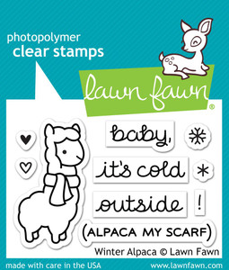 Lawn Fawn Winter Alpaca 2X3 Clear Stamp Set