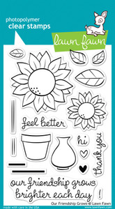 Lawn Fawn Our Friendship Grows 4X6 Clear Stamp Set