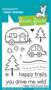 Lawn Fawn Happy Trails 3X4 Clear Stamp Set
