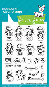 Lawn Fawn Tiny Winter Friends 3X4 Clear Stamp Set