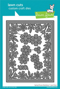 Lawn Fawn spring flowers backdrop dies