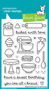 Lawn Fawn Baked With Love 4X6 Clear Stamp Set