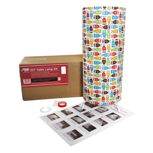  DIY Table Lamp Kit - Tall Cylinder 150mm x 380mm High, damaged packaging