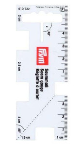 Prym Transparent Seam and Hand Gauge 4cm x 10.5cm Prym Transparent Seam and Hand Gauge 4cm x 10.5cm