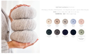 Mode at Rowan Softest Alpaca Wool, available in different colours Mode at Rowan Softest Alpaca Wool, available in different colours