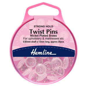 Hemline Twist Pins Stainless Steel 0.65mm x 13mm, 30pcs