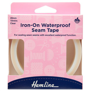 Hemline Iron-on Seam Tape Waterproof 10m x 20mm - Clear