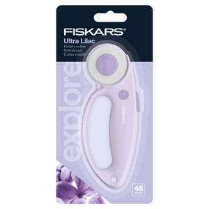 Fiskars Rotary Cutter: Straight: Ultra Lilac: 45mm Fiskars Rotary Cutter: Straight: Ultra Lilac: 45mm