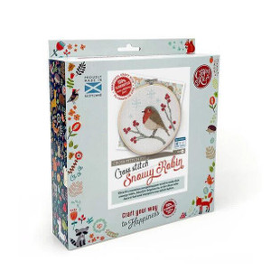 The Crafty Kit Co Snowy Robin Cross Stitch Kit. Damaged packaging