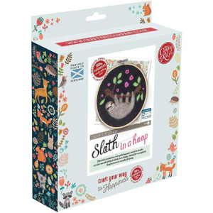 The Crafty Kit Co Sloth in a Hoop Needle Felting Kit. Damaged Packaging The Crafty Kit Co Sloth in a Hoop Needle Felting Kit. Damaged Packaging