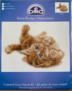 DMC Kreuzstich-Set 'Hello Baby' - Inkl. Garn, 14 Ct Aida, Stickrahmen 15,2 Cm