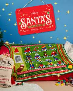 Sirdar Santa's Workshop Christmas Blanket Crochet Along 2025 Sirdar Santa's Workshop Christmas Blanket Crochet Along 2025