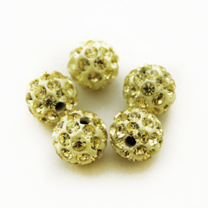 10mm Shamballa Beads - Light Yellow 10mm Shamballa Beads - Light Yellow