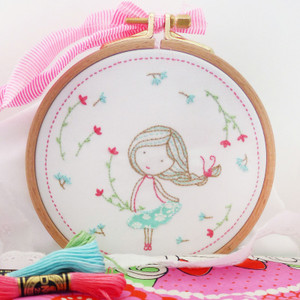 DMC Embroidery Kit - Spring Girl DMC Embroidery Kit - Spring Girl