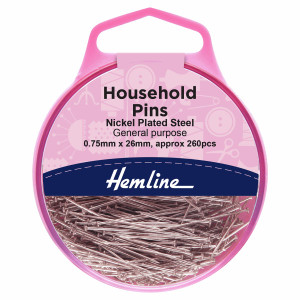 Hemline Household Pins 26mm 260 pcs Hemline Household Pins 26mm 260 pcs