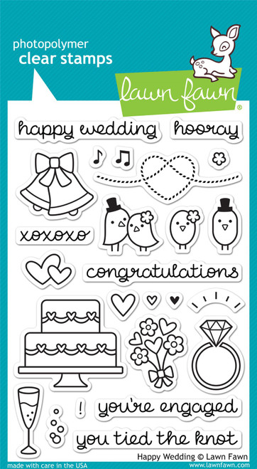 Lawn Fawn Happy Wedding Stamps