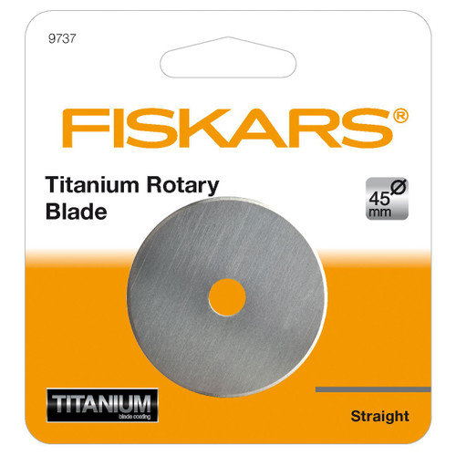 Fiskars Rotary Trimmer Titanium Replacement Blade 28mm Straight 2 pk
