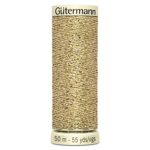 Gutermann Metallic Effect Sewing Thread for Hand and Machine 50m - Gold 25