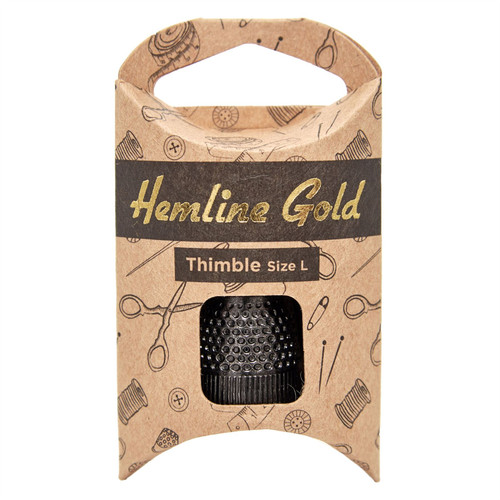 Hemline Gold - Black Thimble - Large