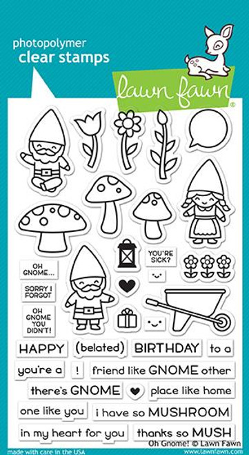 Lawn Fawn Oh Gnome! 4X6 Clear Stamp Set