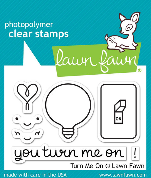 Lawn Fawn Turn Me On 2X3 Clear Stamp Set