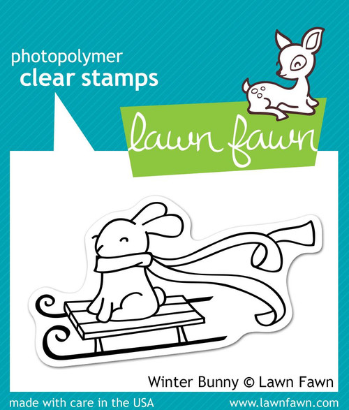 Lawn Fawn Winter Bunny 2X3 Clear Stamp
