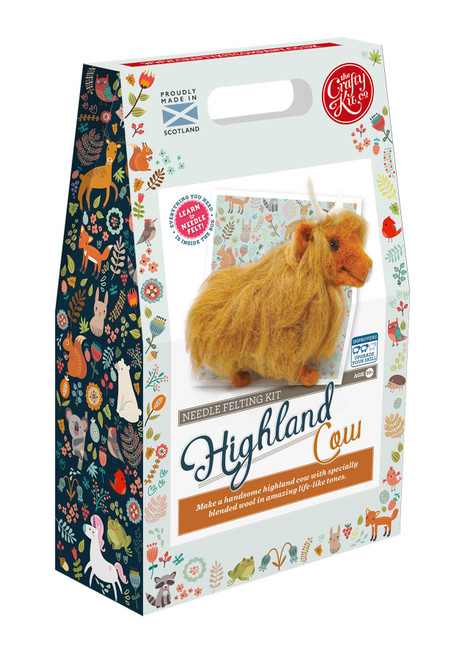 Craft Kit Company Highland Cow Needle Felting Kit