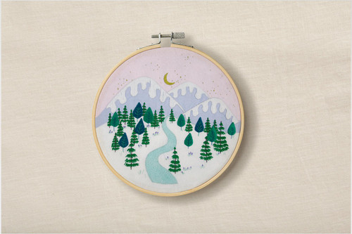 DMC Embroidery Kit Winter Landscape by Georgie K. Emery - Advanced