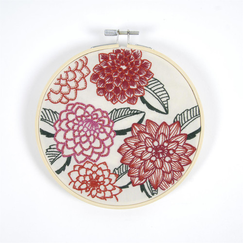 DMC Embroidery Kit Dahlias by Marie-Dominique Procureur - Easy