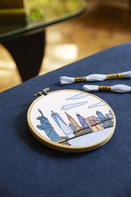DMC Embroidery Kit New York City by Kseniia Guseva - Intermediate