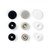 Prym Love Round ColorSnap Non Sew Fastners Blue/Grey/White/Mix 12.4mm 30pcs