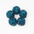 10mm Shamballa Beads - Teal Blue