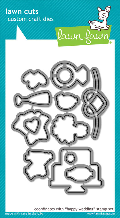 Lawn Fawn Happy Wedding Die Set