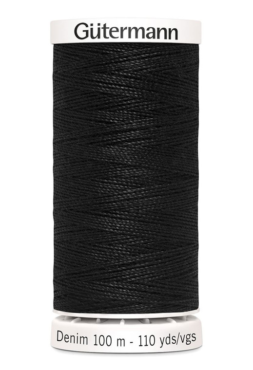 Gutermann Denim 100m No.50 Polyester Thread for Hand and Machine - Colour 1000