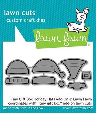 Lawn Fawn Tiny Gift Box Holiday Hats Add-On Custom Craft Dies