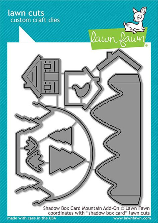 Lawn Fawn Shadow Box Card Mountain Add-On Custom Craft Dies