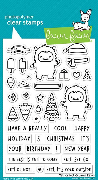 Lawn Fawn Yeti Or Not 4X6 Clear Stamp Set