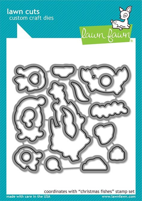 Lawn Fawn Christmas Fishes Lawn Cuts Custom Craft Dies