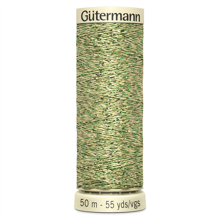 Gutermann Metallic Effect Sewing Thread for Hand and Machine 50m - Light Green 400