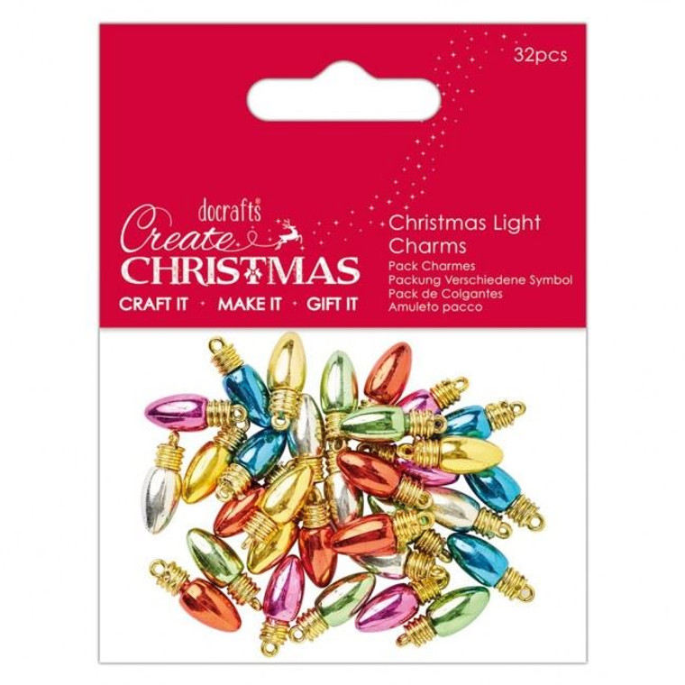 Papermania Create Christmas - 32 pk Decorative Light Charms by DoCrafts