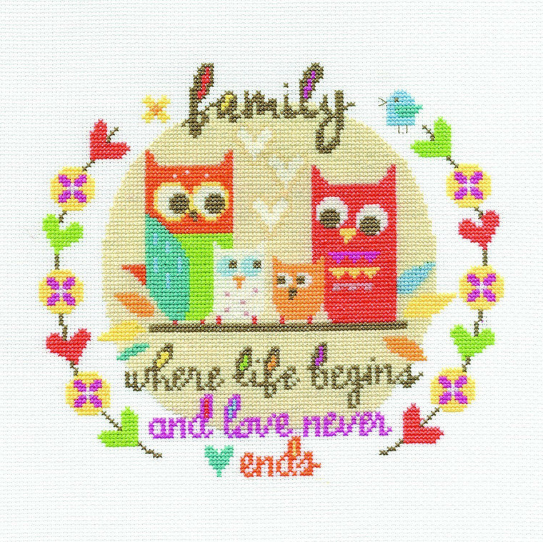 DMC 'Family' Counted Cross Stitch Kit Designed by Jayne Schofield